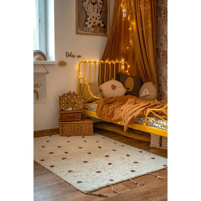 Alfombra Infantil NÜMI AMBRE con lunares 100x150AlfombraHome & Garden > Decor > Rugs