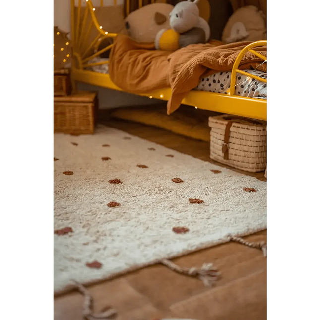 Alfombra Infantil NÜMI AMBRE con lunares 100x150AlfombraHome & Garden > Decor > Rugs