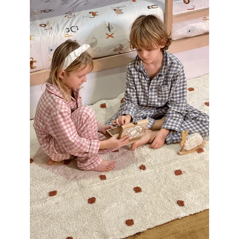 Alfombra Infantil NÜMI AMBRE con lunares 100x150AlfombraHome & Garden > Decor > Rugs