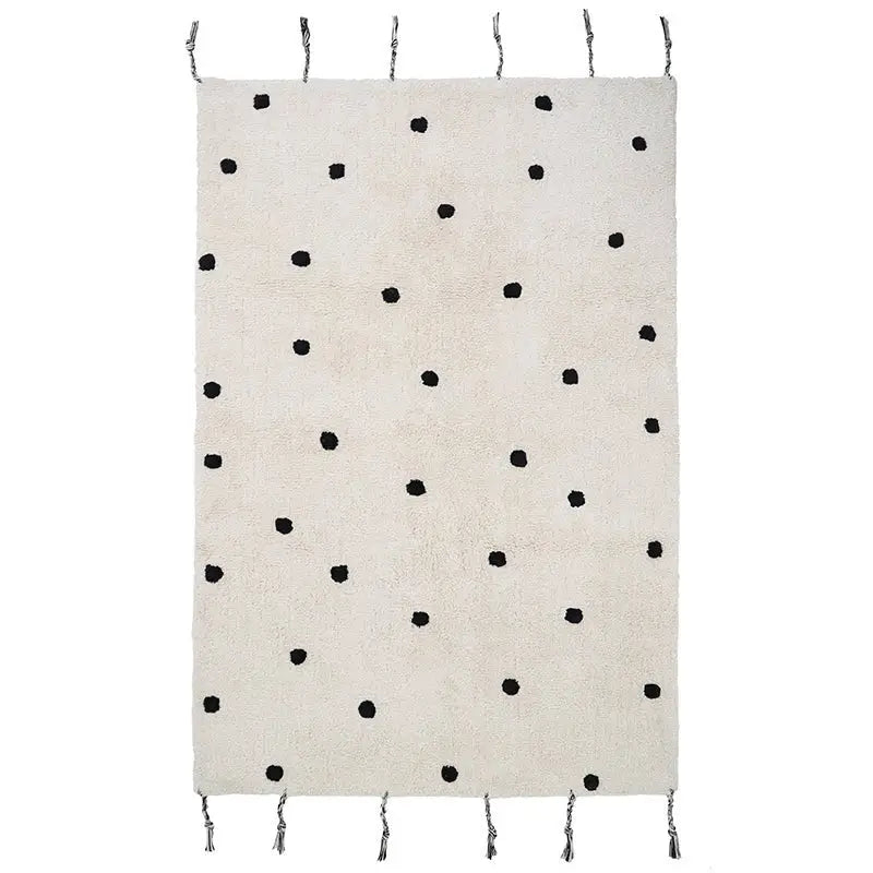 Alfombra Infantil NÜMI BLACK con lunares 100x150AlfombraHome & Garden > Decor > Rugs