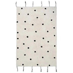 Alfombra infantil con lunares 100x150 cm | suave y lavable