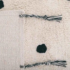 Alfombra infantil con lunares 100x150 cm | suave y lavable