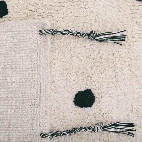 Alfombra infantil con lunares 100x150 cm | suave y lavable