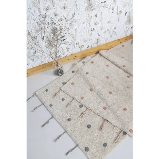 Alfombra Infantil NÜMI GRIS con lunares 100x150AlfombraHome & Garden > Decor > Rugs