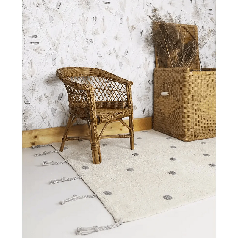 Alfombra Infantil NÜMI GRIS con lunares 100x150AlfombraHome & Garden > Decor > Rugs