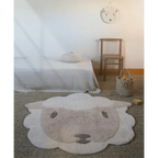 Alfombra infantil de algodón tejida a mano | 100x110 cm