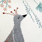 Children's rug with a poetic and relaxing green design | Short pile