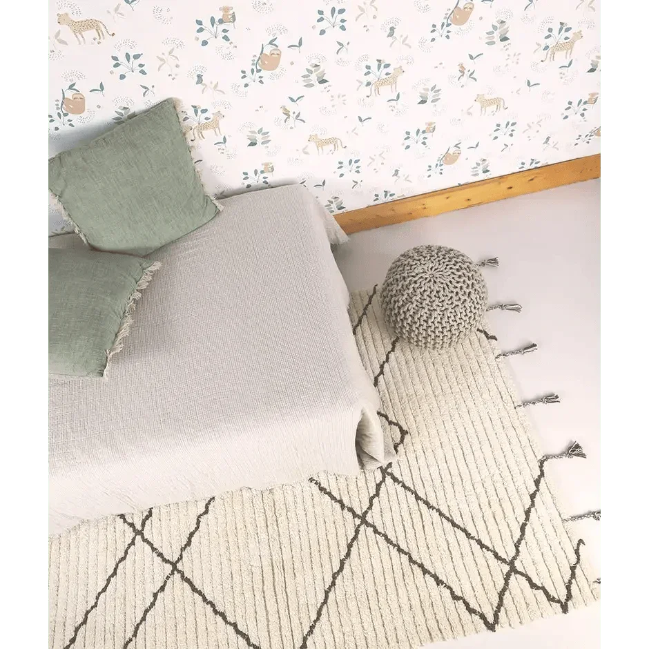 Viktor Chocolate Kids Rug | Soft Cotton