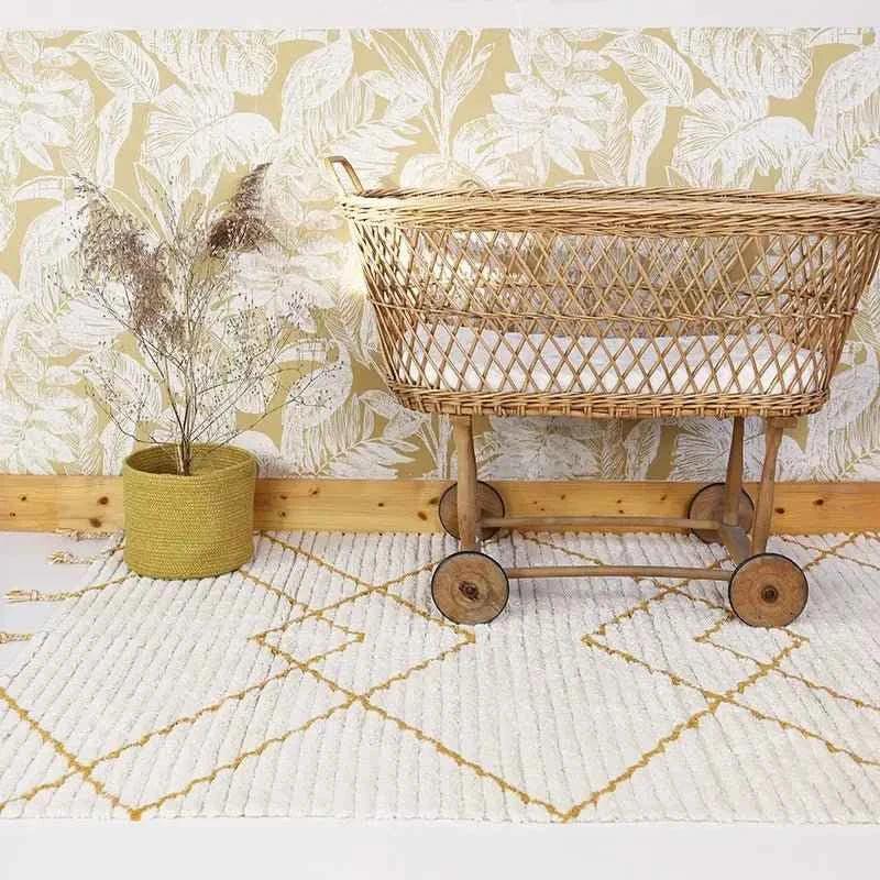Alfombra infantil de algodón con colores suaves | Diseño para dormitorio