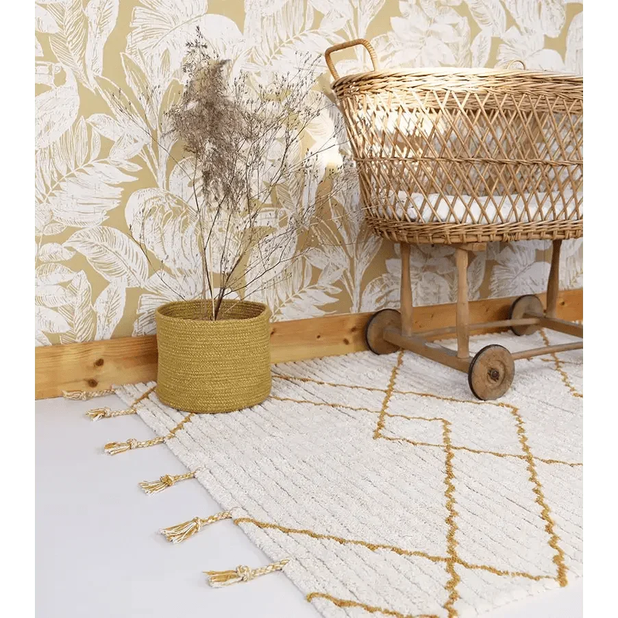Alfombra infantil de algodón con colores suaves | Diseño para dormitorio