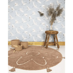 Alfombra infantil redonda 110 cm | Marrón rosado