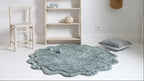 Alfombra lavable infantil de 110 cm suave en aqua