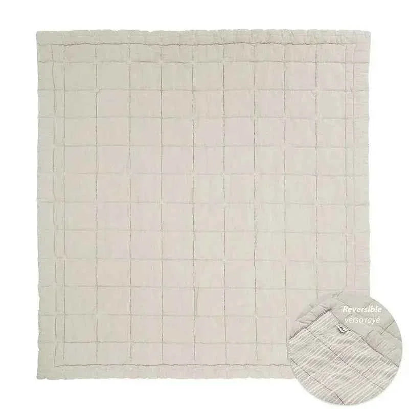 Alfombra de algodón para bebé reversible 100 x 87 cm