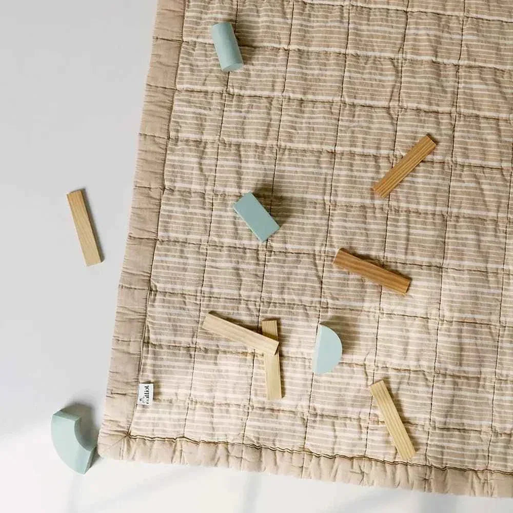Alfombra de descanso para bebé reversible | caramel lave