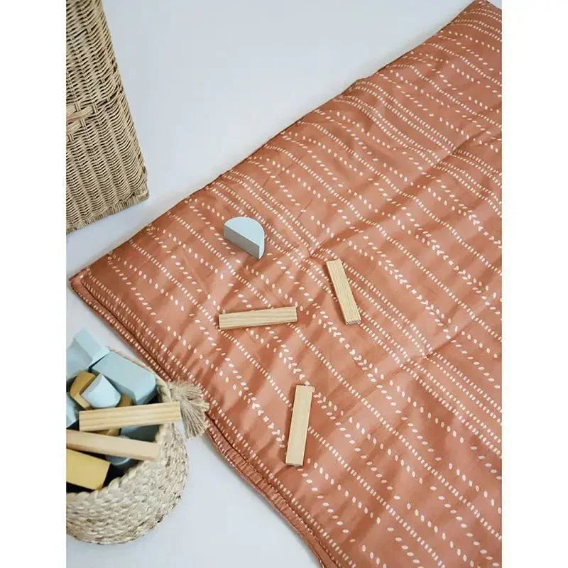 Bohemian printed cotton baby rug | 100x100 cm