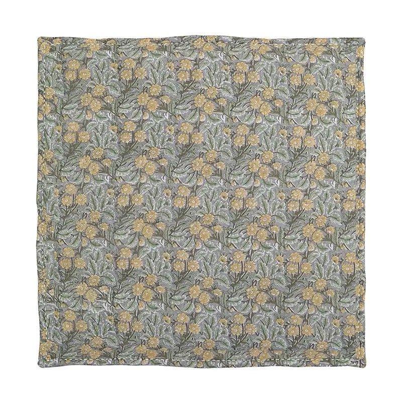Alfombra de algodón infantil estampada con flores | 100x100