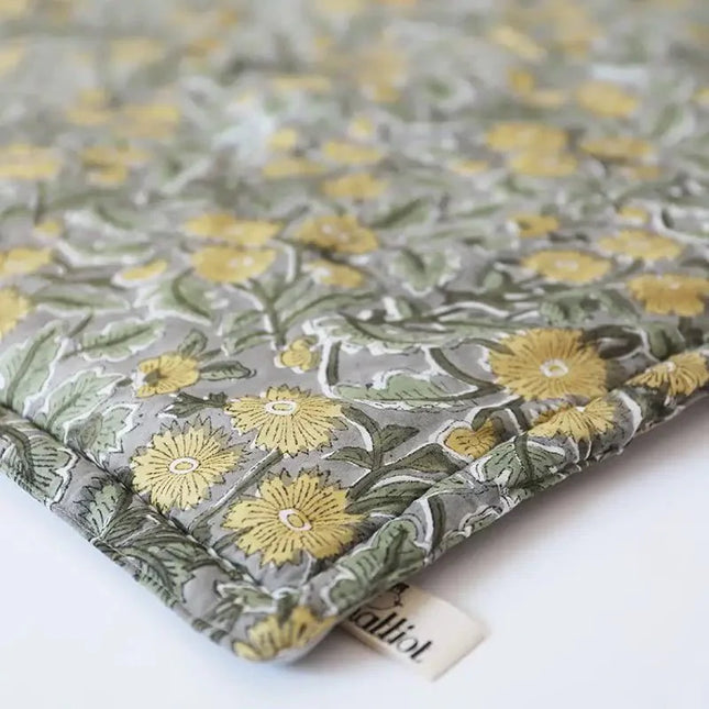 Alfombra bebe de juegos infantil algodón estampada fleurs FIDELIA 100x100CotonHome & Garden > Decor > Rugs