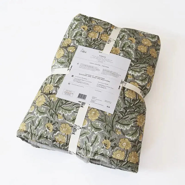 Alfombra bebe de juegos infantil algodón estampada fleurs FIDELIA 100x100CotonHome & Garden > Decor > Rugs