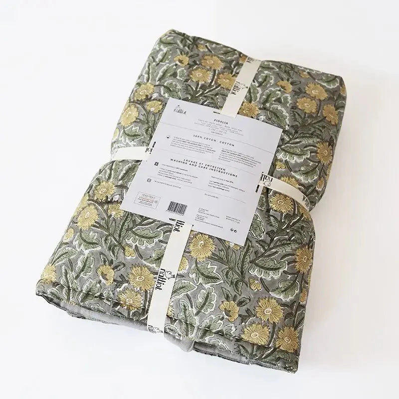 Alfombra bebe de juegos infantil algodón estampada fleurs FIDELIA 100x100CotonHome & Garden > Decor > Rugs