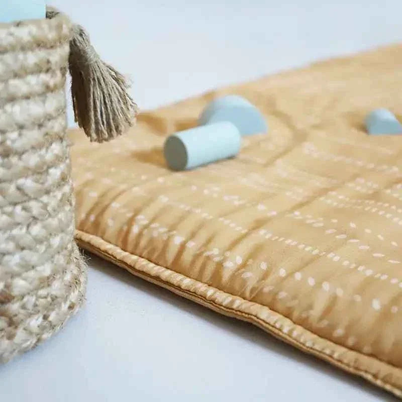 Alfombra de algodón suave multiusos para bebé | Mostaza