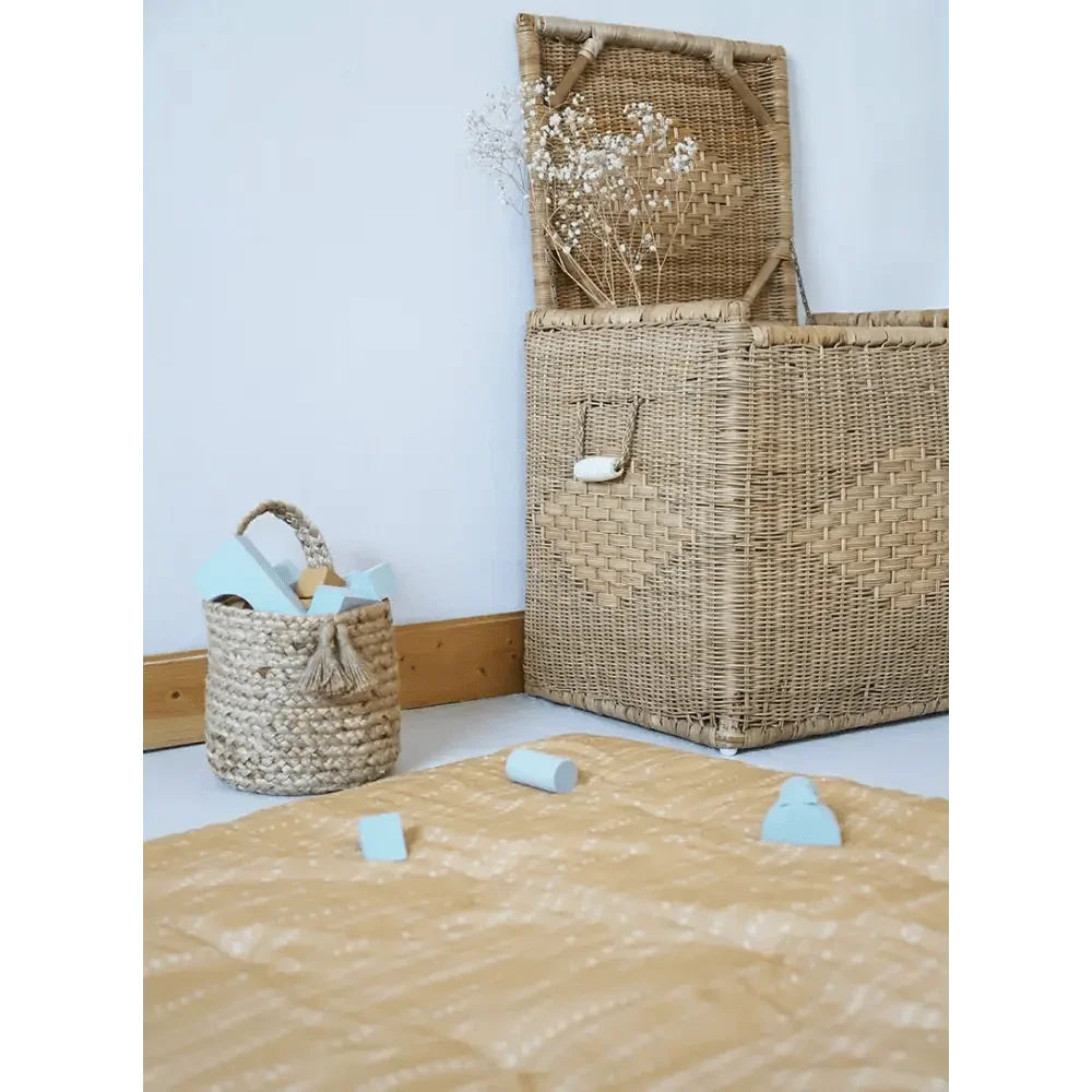 Alfombra de algodón suave multiusos para bebé | Mostaza