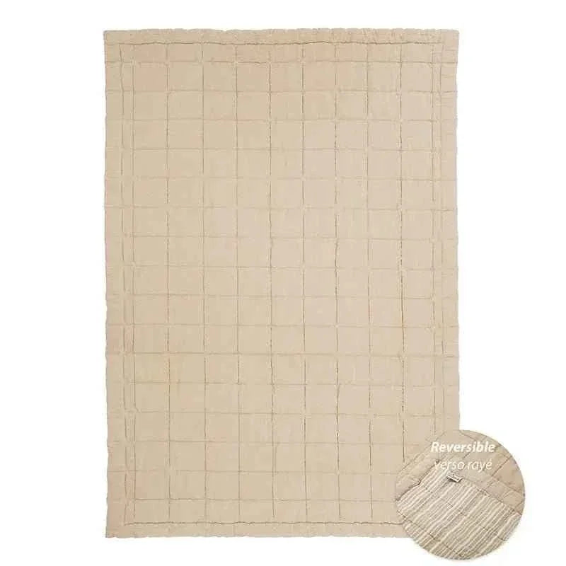 Alfombra de descanso para bebé reversible 100 x 140 cm | caramel lave