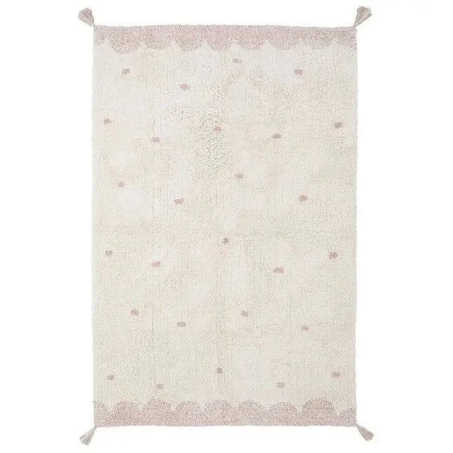 Alfombra de algodón lavable para dormitorio infantil con lunares MINNA 100x150CotonHome & Garden > Decor > Rugs