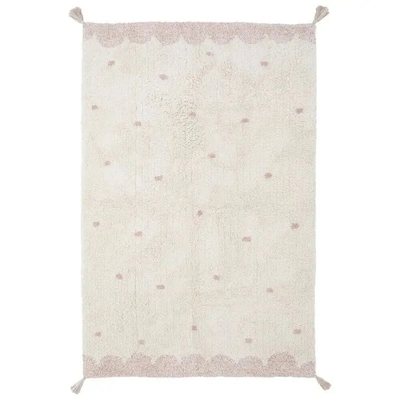 Alfombra de algodón lavable para dormitorio infantil con lunares MINNA 100x150CotonHome & Garden > Decor > Rugs