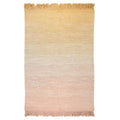Cotton rug with yellow to pink nude gradient