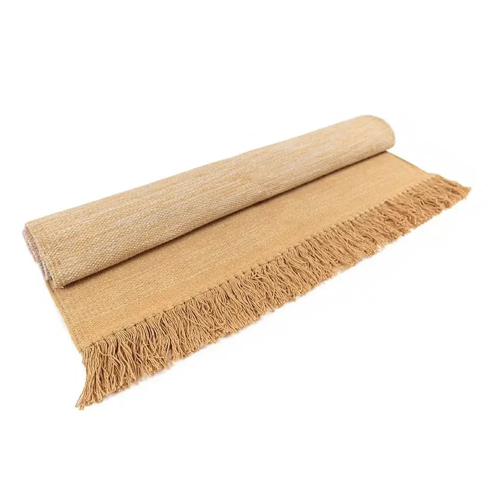 Children's cotton rug with a nude yellow to pink gradient