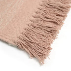 Cotton rug with yellow to pink nude gradient