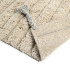 Washable and soft cotton children's rug with striped design