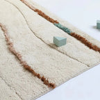 Alfombra infantil de algodón lavable | Con diseño natural y flecos