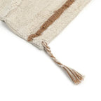 Alfombra infantil de algodón lavable | Con diseño natural y flecos