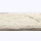 Alfombra infantil de algodón lavable | Con diseño natural y flecos