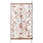 Washable Cotton Berber Bohemian Rug | 100x160 cm