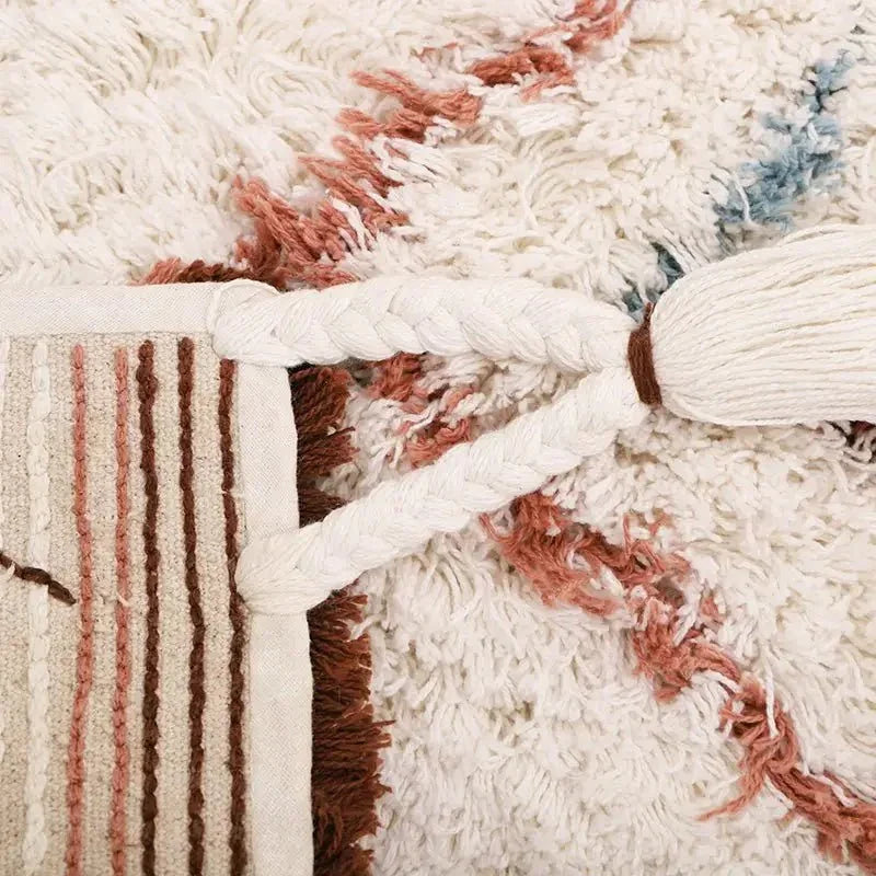 Washable Cotton Berber Bohemian Rug | 100x160 cm