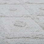 Alfombra de algodón ecru para infantes | tejida a mano