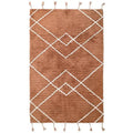 100% washable cotton rug toffee m 135x190 | soft