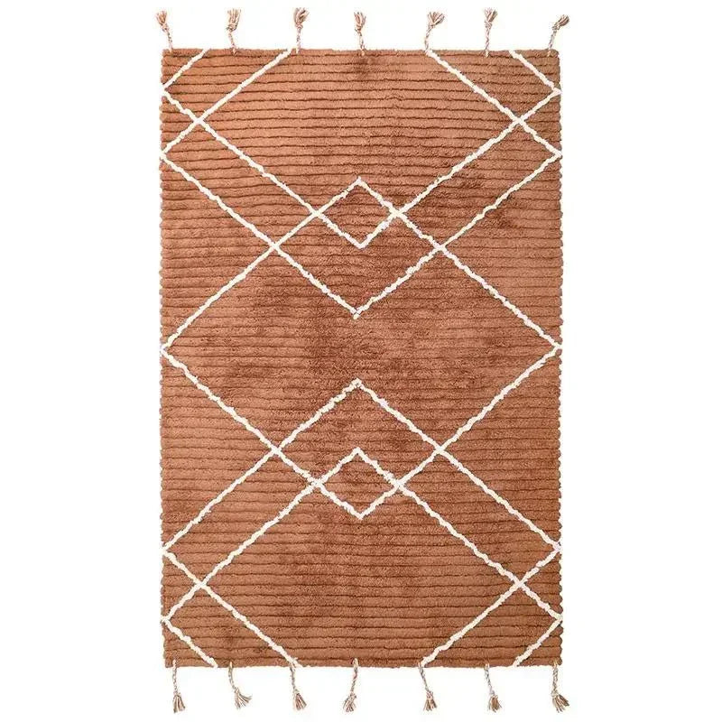 100% washable cotton rug toffee m 135x190 | soft