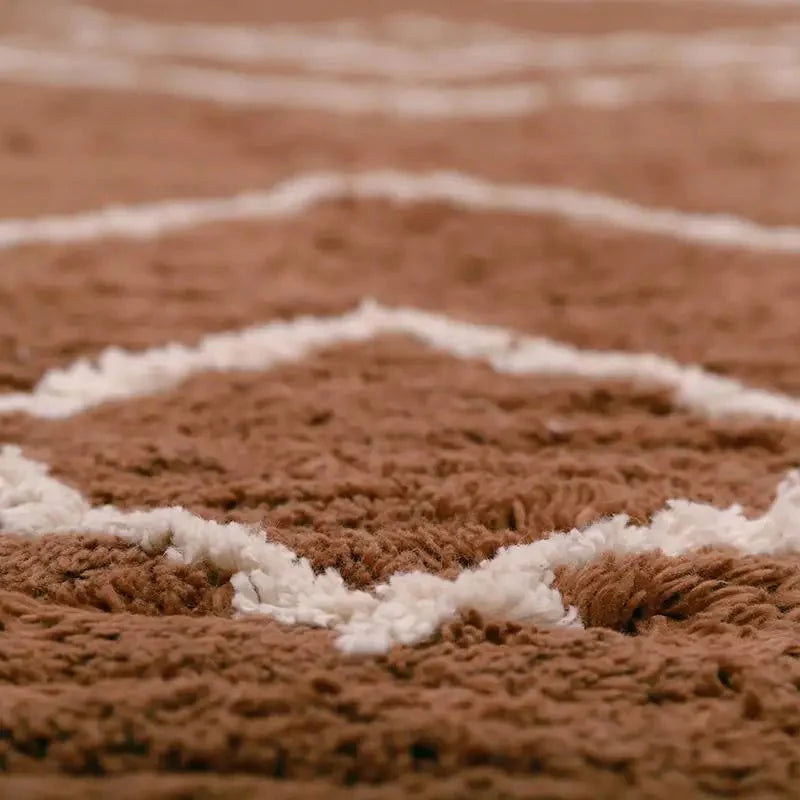 Alfombra de algodón lavable en lavadora LÄSSA TOFFEE M 135x190CotonHome & Garden > Decor > Rugs