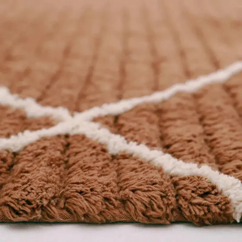 100% washable cotton rug toffee m 135x190 | soft