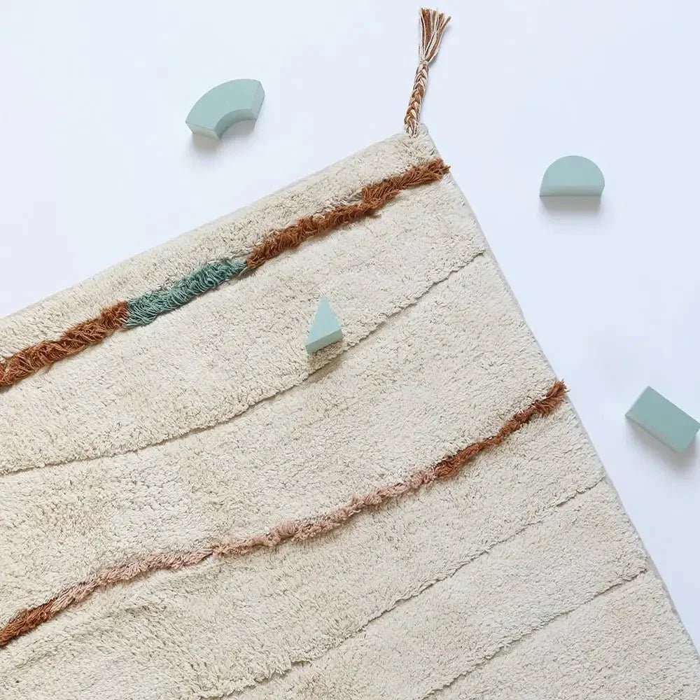 Washable cotton children's rug | Wave design