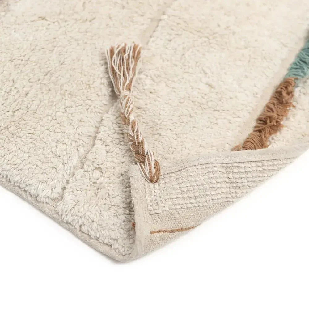 Washable cotton children's rug | Wave design