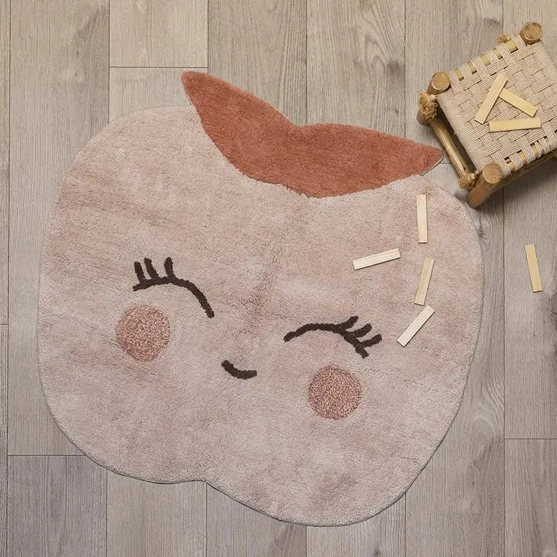 Alfombra de algodón 100% lavable en lavadora para niños