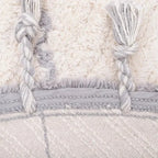 Alfombra infantil redonda de algodón | gris 120cm