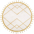 Round Kids' Cotton Rug, 120cm, Ethnic