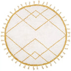 Round Kids' Cotton Rug, 120cm, Ethnic