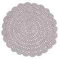 Round crochet children's rug 120cm cotton