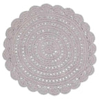 Round crochet children's rug 120cm cotton